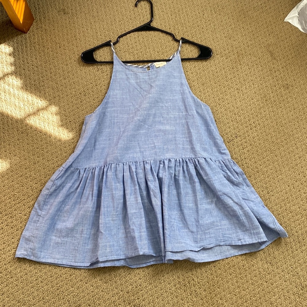Hem and thread lightweight babydoll top